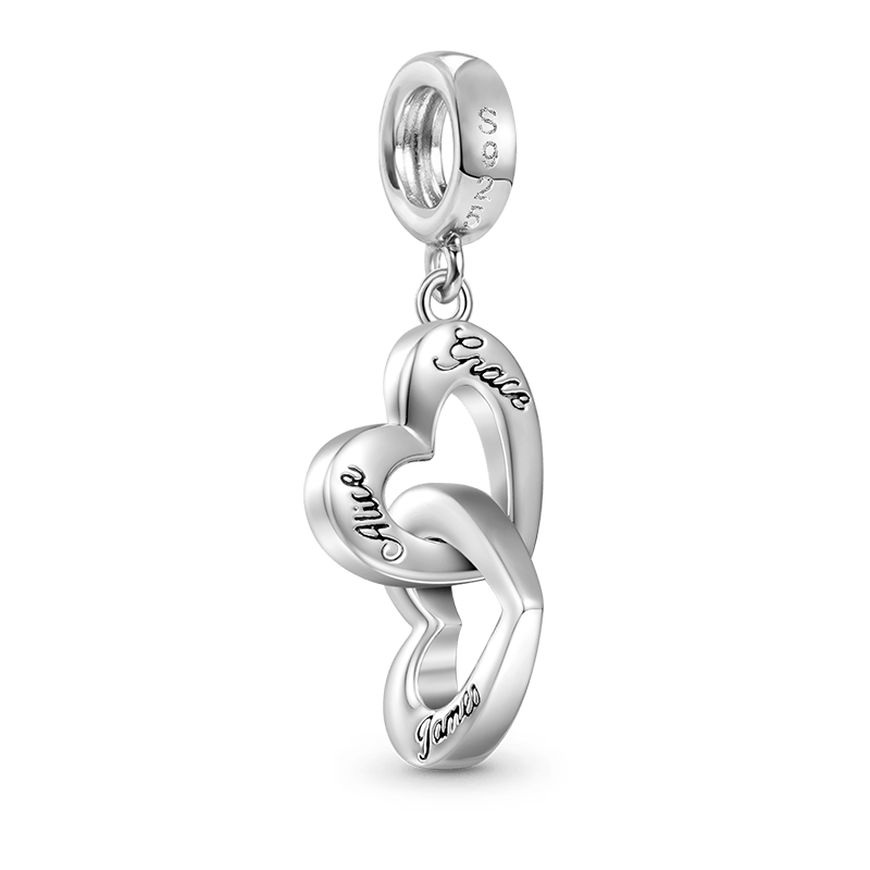 Gnoce Personalized Name Heart Pendant Dangle Charm_2