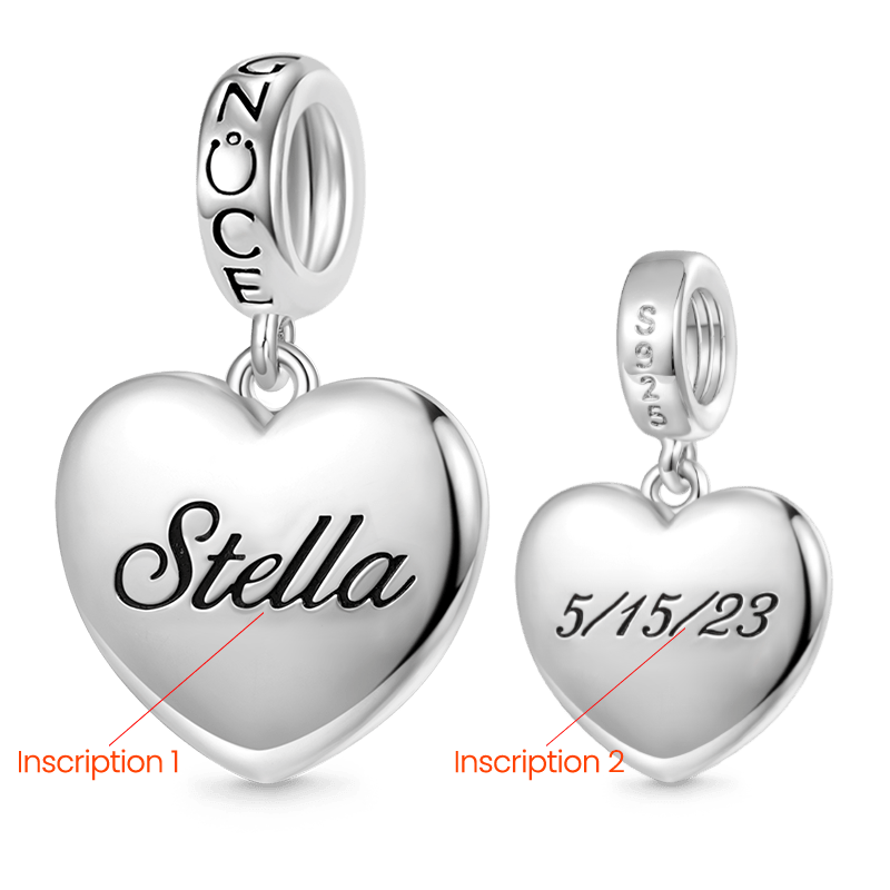 Gnoce Personalized Heart Pendant Dangle Charm_2