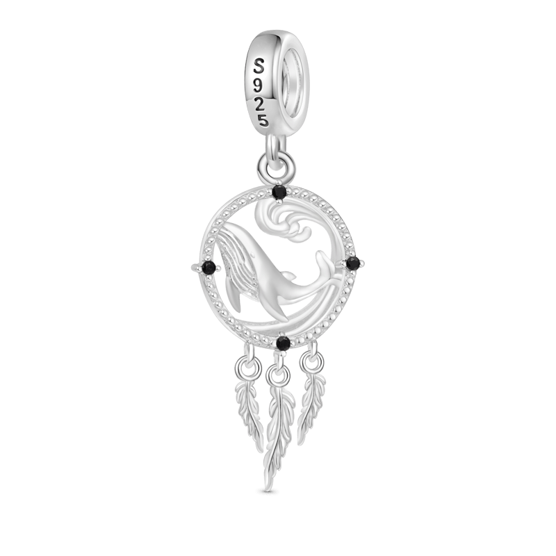 Gnoce Dream Catcher Whale Pendant Dangle Charm_2