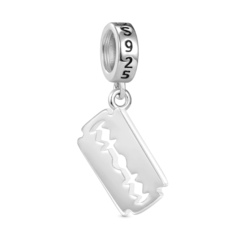Gnoce Hip-hop Iced Razor Blade Pendant Dangle Charm_2