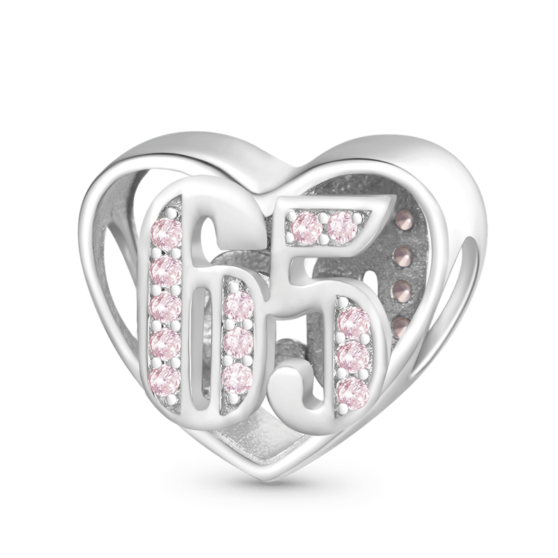 Gnoce Celebration 65th Birthday Heart Charm_1
