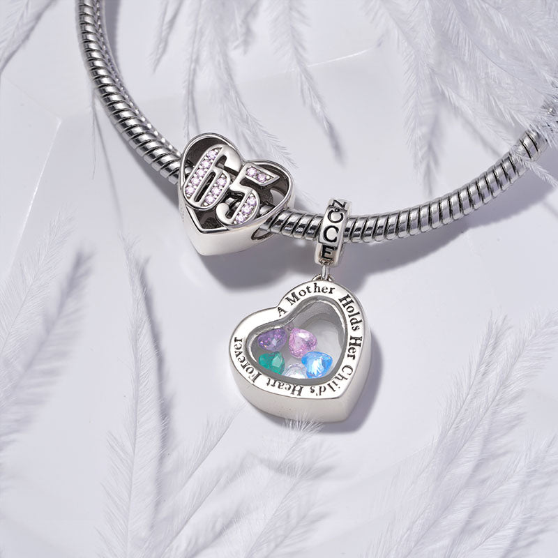 Gnoce Celebration 65th Birthday Heart Charm_3