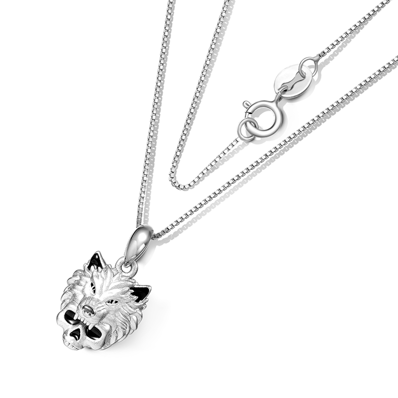 Gnoce Wolf Skull Necklace_2