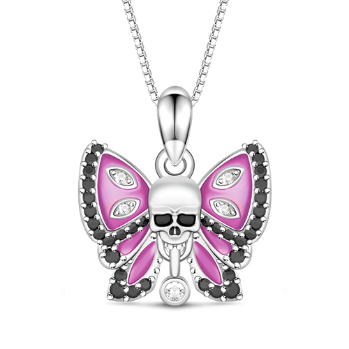 Gnoce Butterfly Skull Necklace_1