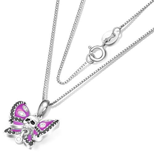 Gnoce Butterfly Skull Necklace_2