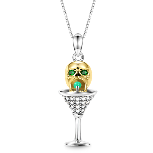 Gnoce Skull Martini Necklace_1