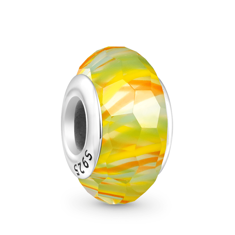 Gnoce Wavy Fancy Yellow Glass Charm_2