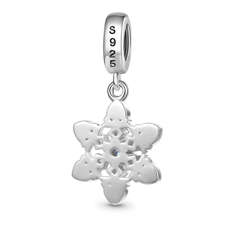 Gnoce Icy Snowflake Drop Pendant Dangle Charm_2
