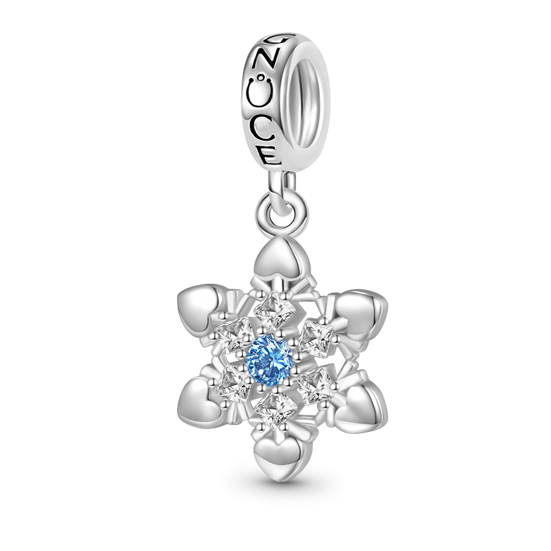 Gnoce Icy Snowflake Drop Pendant Dangle Charm_1