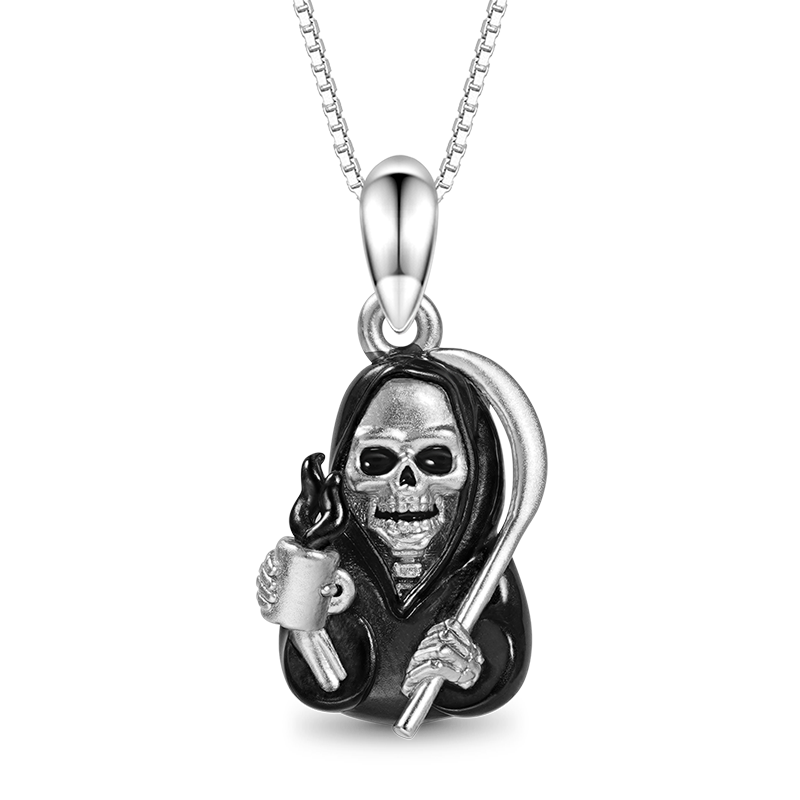Gnoce Death Skeleton Necklace_1