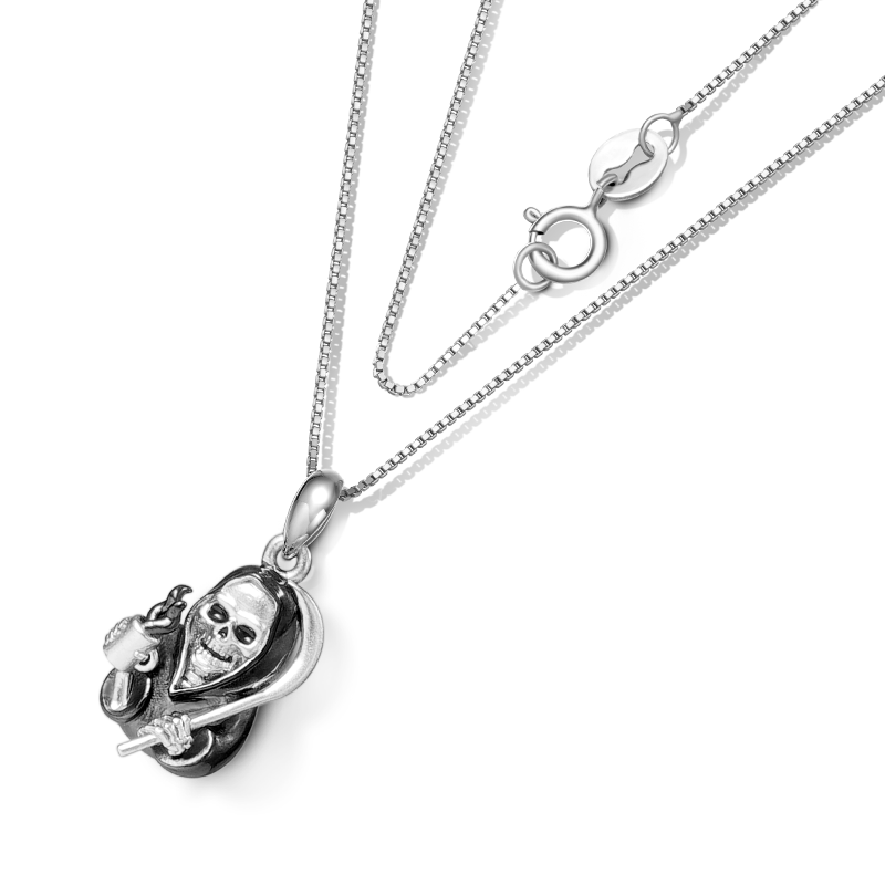 Gnoce Death Skeleton Necklace_2
