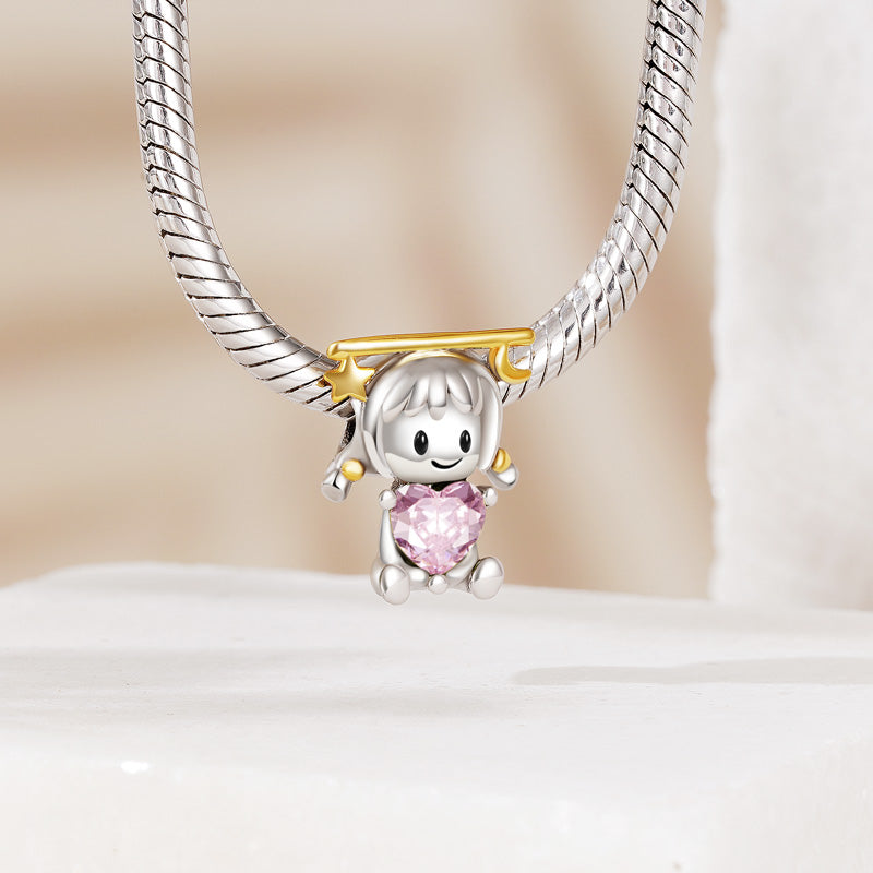 Gnoce Libra Constellation Embraces Heart Gem Charm_3