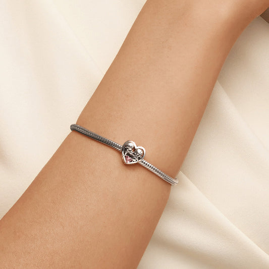 Gnoce Couple Love Embraces Heart Gem Charm_5