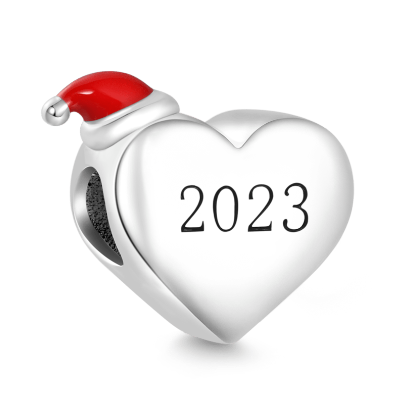 Gnoce "Merry Christmas" Year Engravable Heart Charm_2
