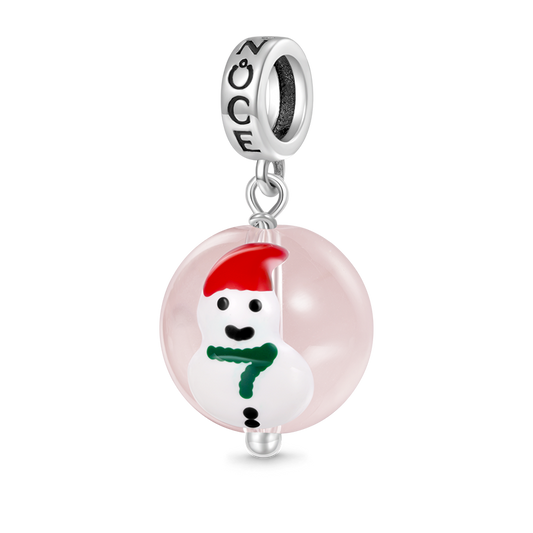 Gnoce Christmas Snowman Ball Pendant Dangle Charm_1