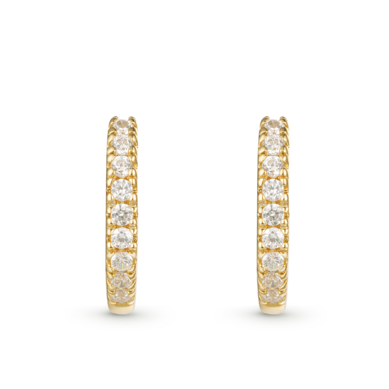 Gnoce Round Hoops Diamond Stud Earrings_1