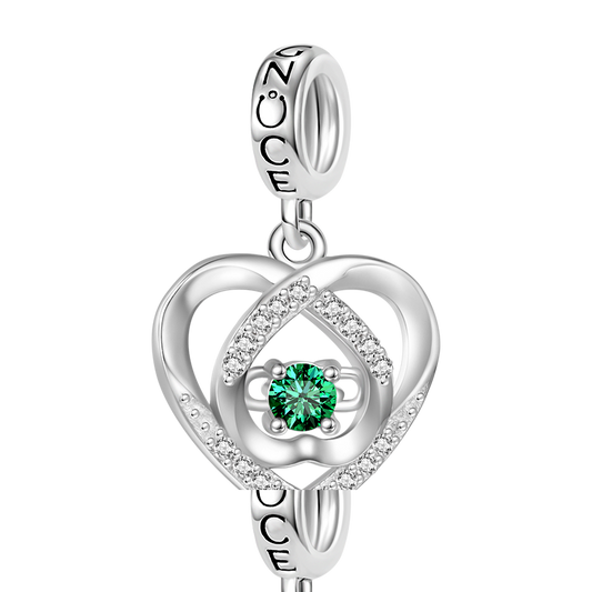 Gnoce Love Heart Birthstone Personalized Pendant Dangle Charm_1