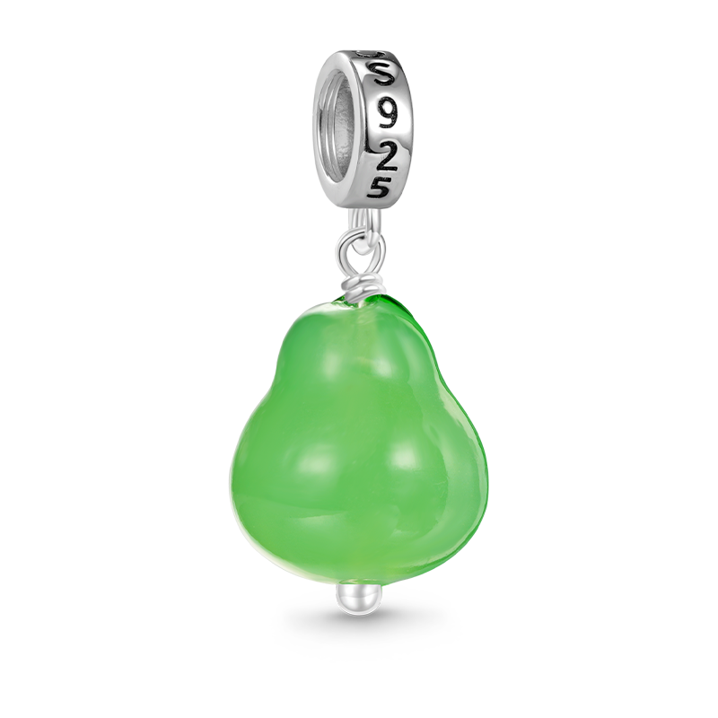 Gnoce Green Pear Shape Pendant Dangle Charm_2