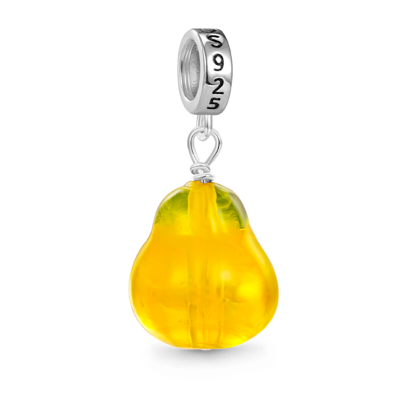 Gnoce Fruit Orange Pear Pendant Dangle Charm_2