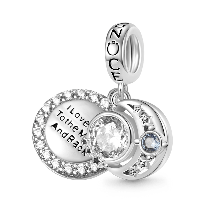 Gnoce Star Moon Engravable Pendant Dangle Charm_1