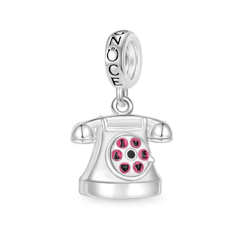 Gnoce Antique Telephone Pendant Dangle Charm_1
