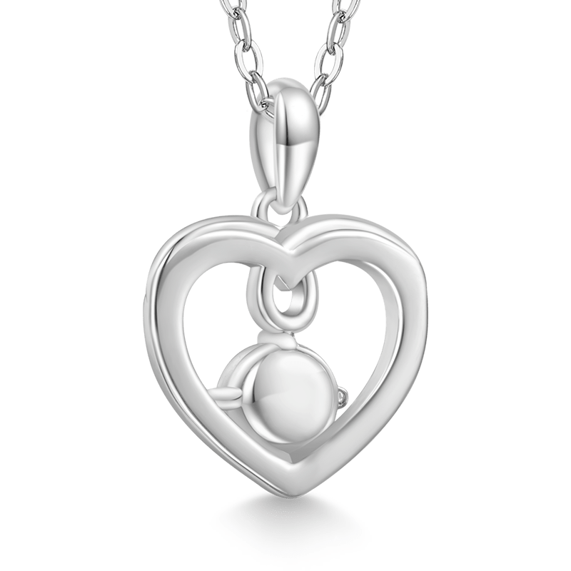 Gnoce Gradient Blue Heart Pearl Necklace_2