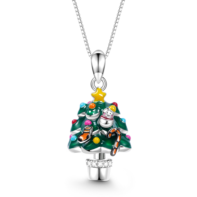 Gnoce Decorated Christmas Tree Necklace_1