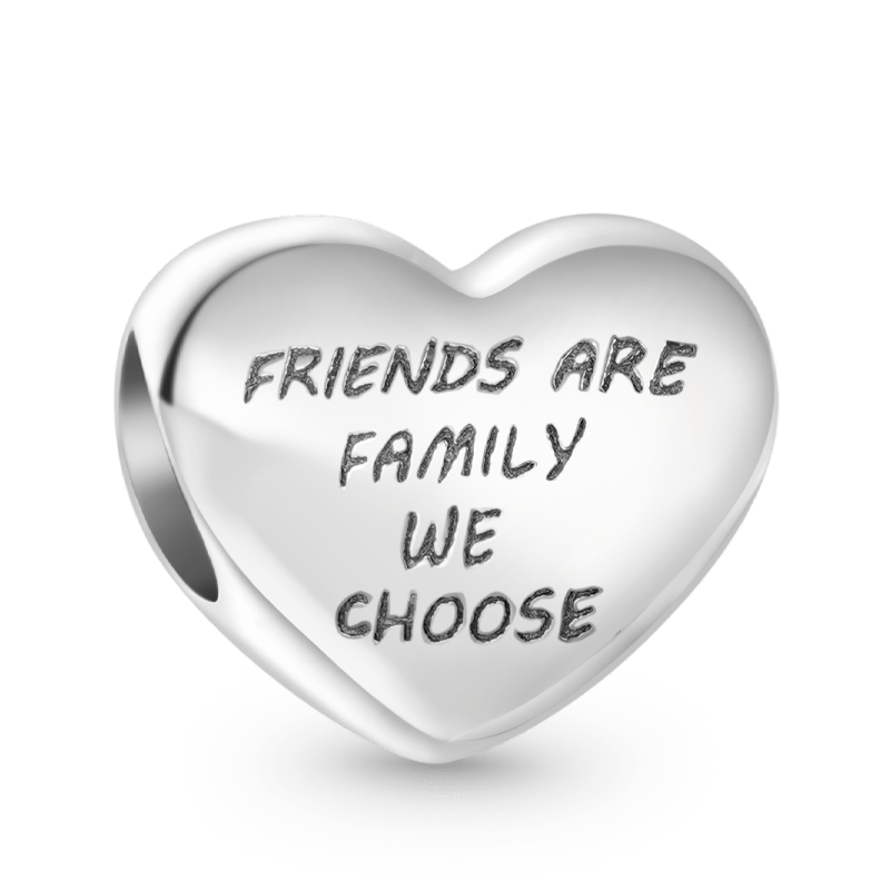 Gnoce "Friends Are Family We Choose" Love Heart Charm_2