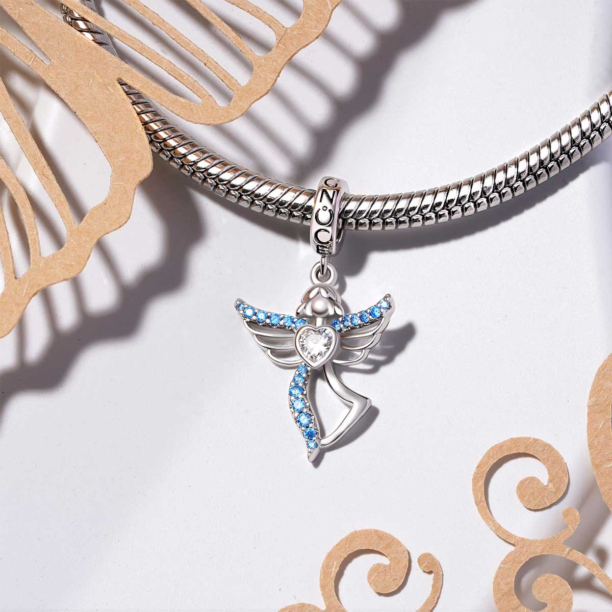 Gnoce Angel Wings Love Pendant Dangle Charm_3