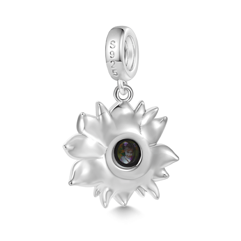 Gnoce Projection Sunflower Personalized Photo Pendant Dangle Charm_2