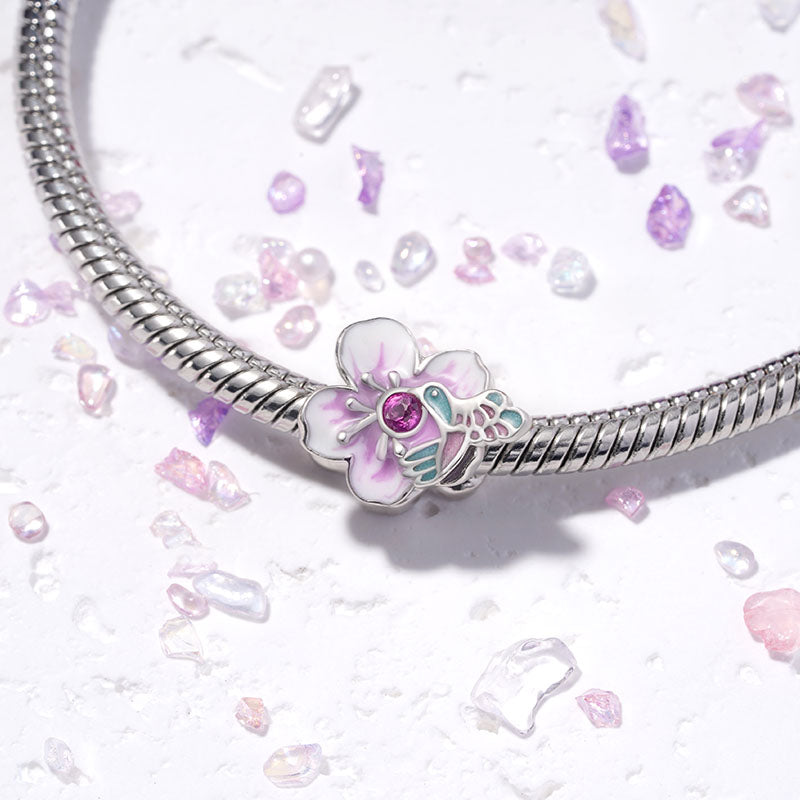 Gnoce Hummingbird Flower Charm_3