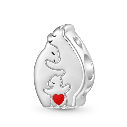 Gnoce Cute Bear Family Engravable Letter Charm_1