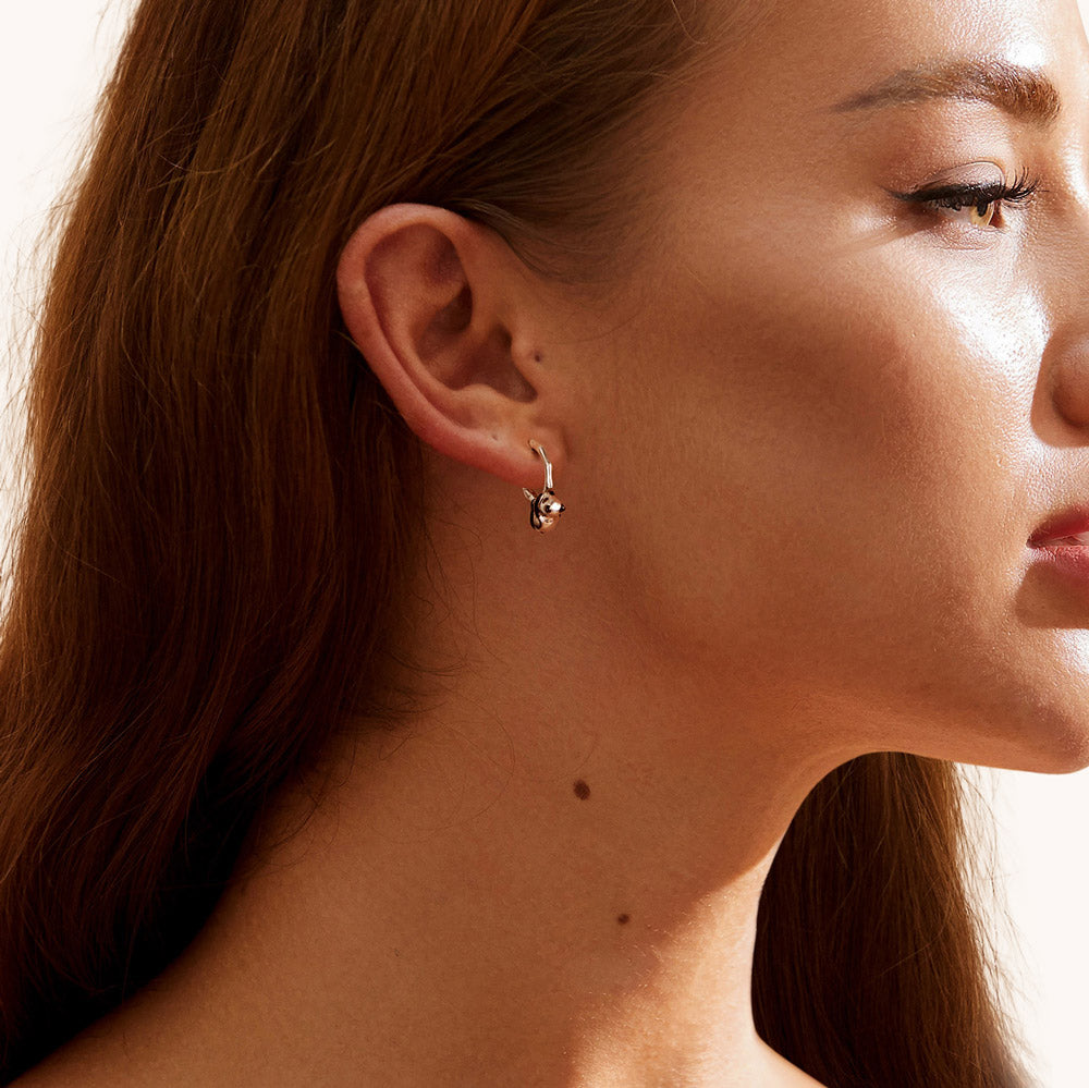 Gnoce Cute Panda Bamboo Joint Hoop Earrings_4