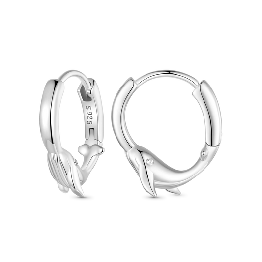 Gnoce Simple Whale Hoop Earrings_1