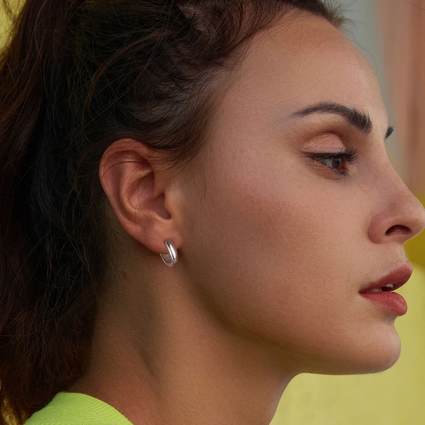 Gnoce Classic Mini Roll Hoop Earrings_4