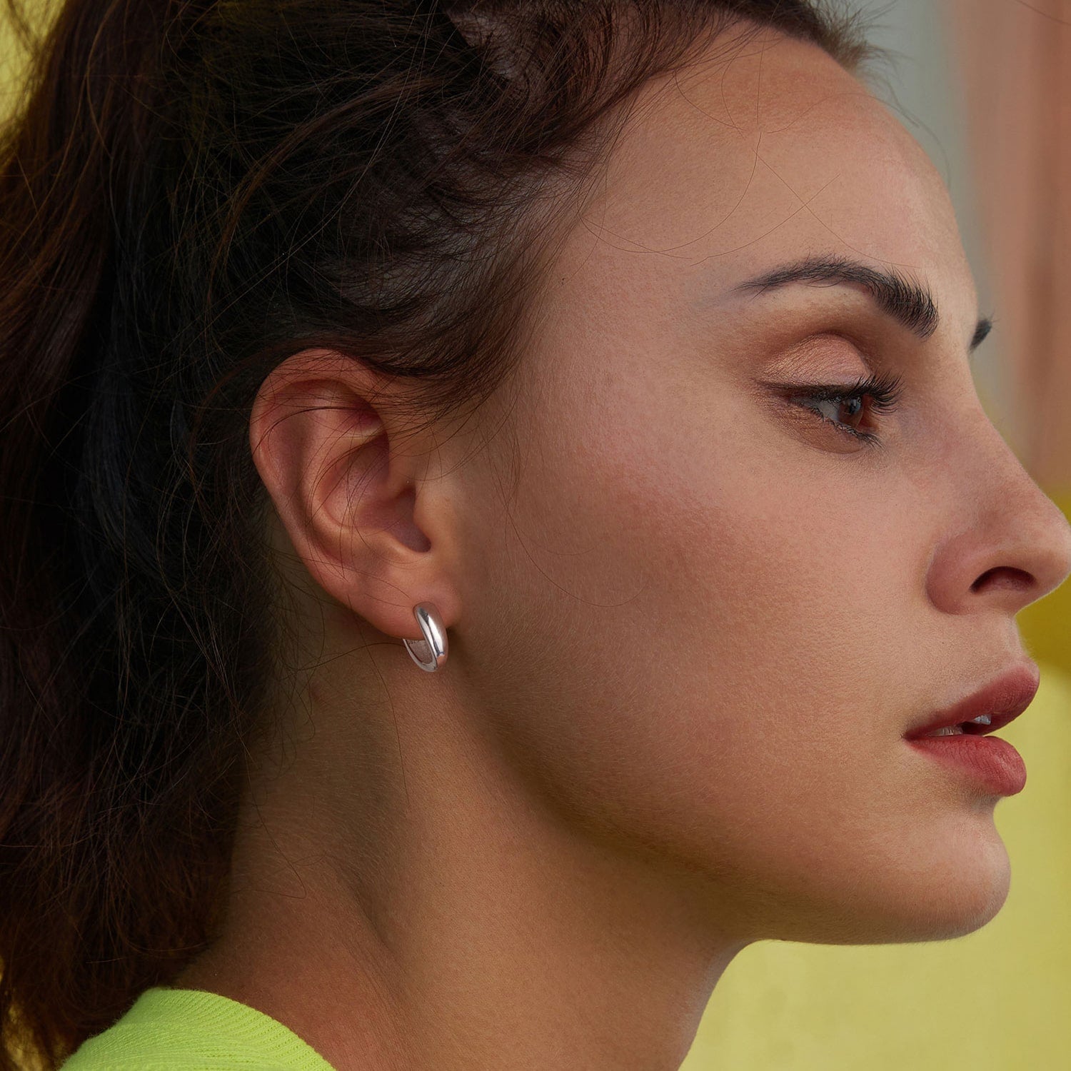 Gnoce Classic Mini Roll Hoop Earrings_4