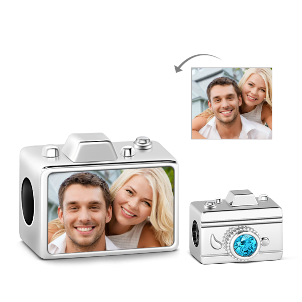 Gnoce "The Most Beautiful Time" Personalized Camera Photo Charm - Fit for Pendant & Choker Necklace_1