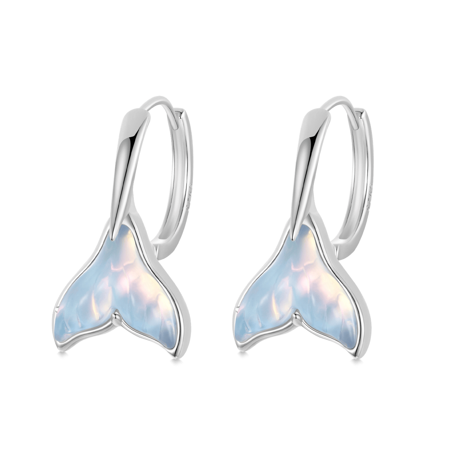 Gnoce Gradient Mermaid Fishtail Hoop Earrings_1