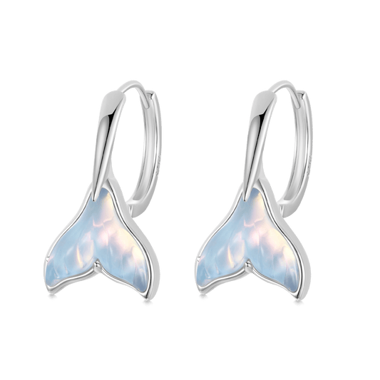 Gnoce Gradient Mermaid Fishtail Hoop Earrings_1