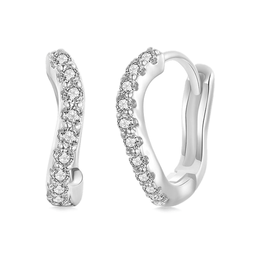 Gnoce Sparkling Wavy Irregular Hoop Earrings_1