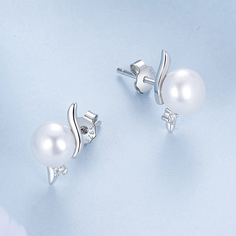 Gnoce Freshwater Pearl Stud Earrings_3