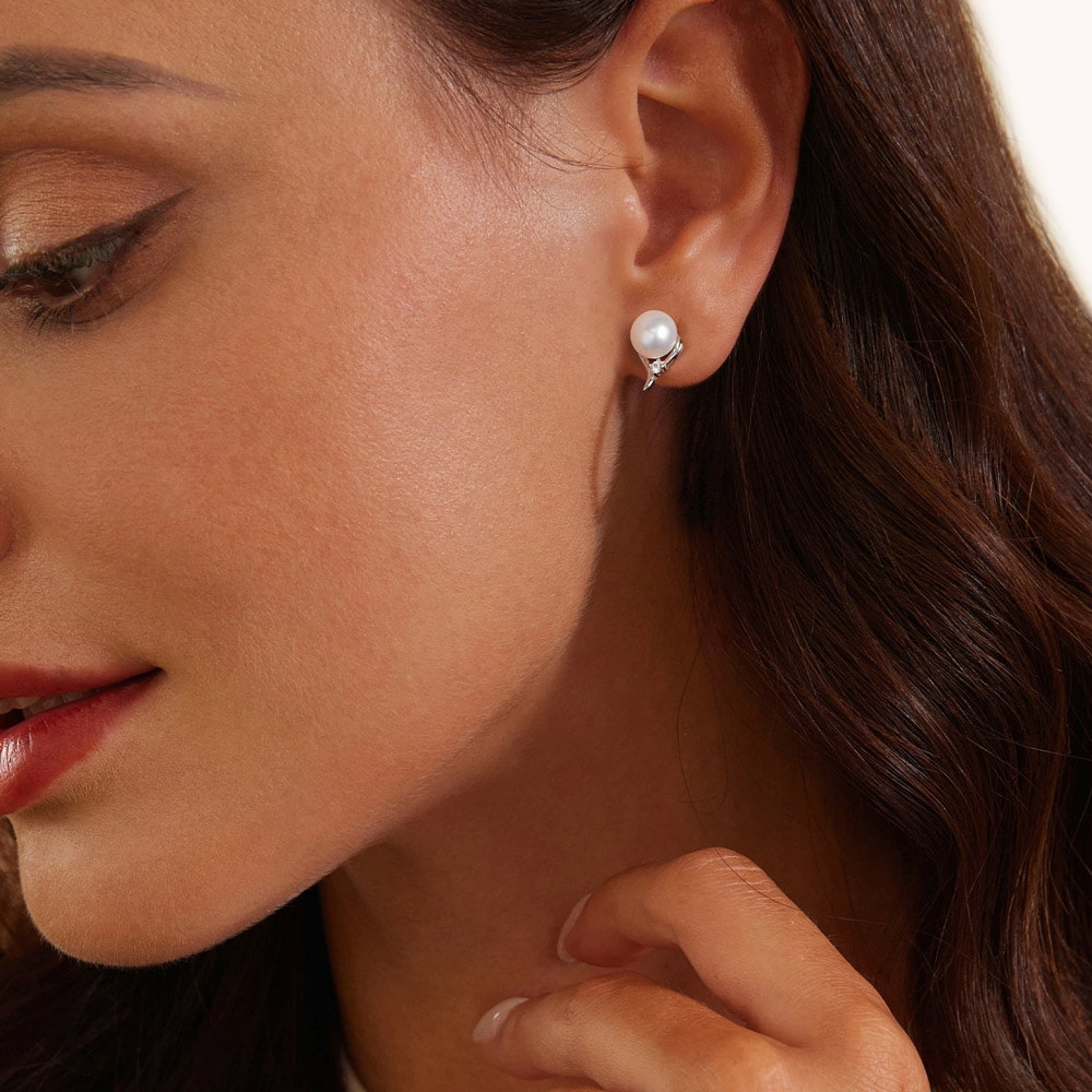 Gnoce Freshwater Pearl Stud Earrings_7
