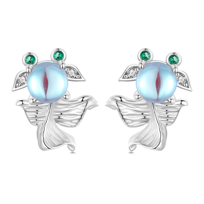 Gnoce Goldfish Moonstone Stud Earrings_1