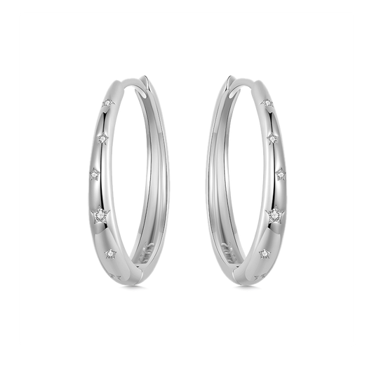 Gnoce Sparkling Stars Hoop Earrings_1