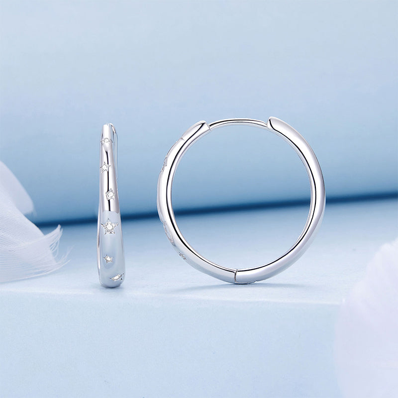 Gnoce Sparkling Stars Hoop Earrings_3