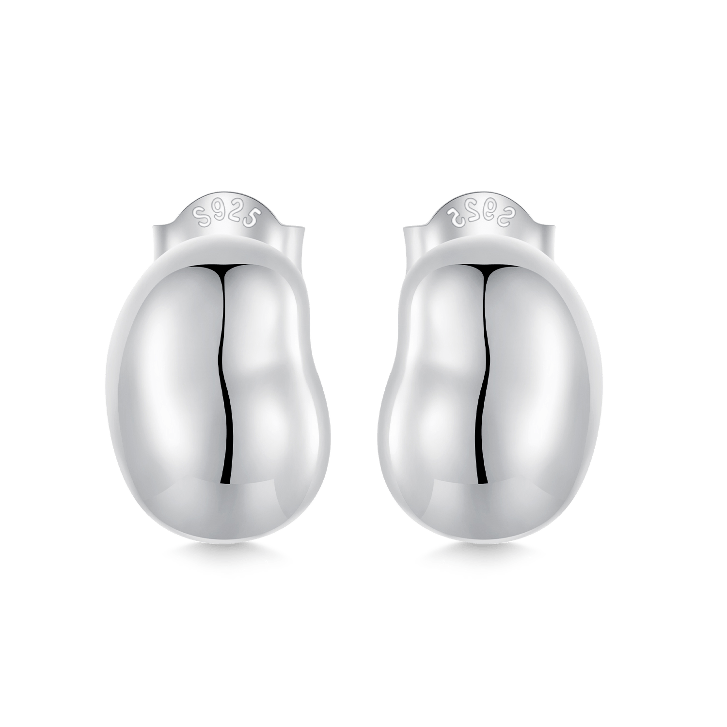Gnoce Simple Bean Stud Earring_1