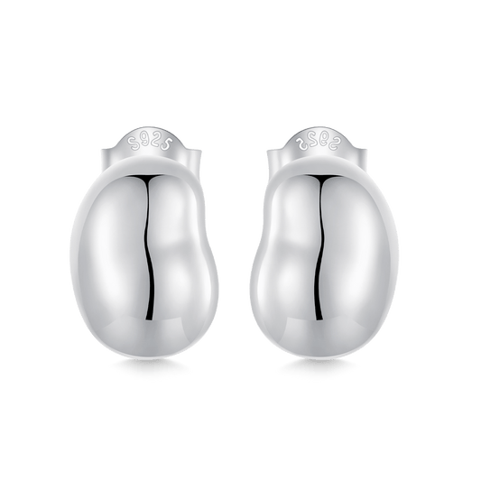 Gnoce Simple Bean Stud Earring_1