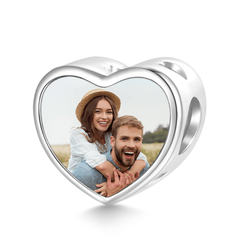 Gnoce Heart Bow Personalized Photo Charm_2