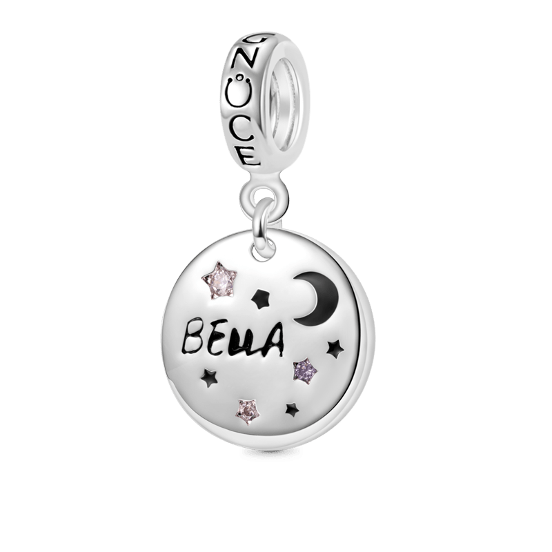 Gnoce Star Disk Engravable Pendant Dangle Charm_1