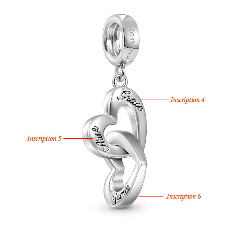 Gnoce Personalized Name Heart Pendant Dangle Charm_4